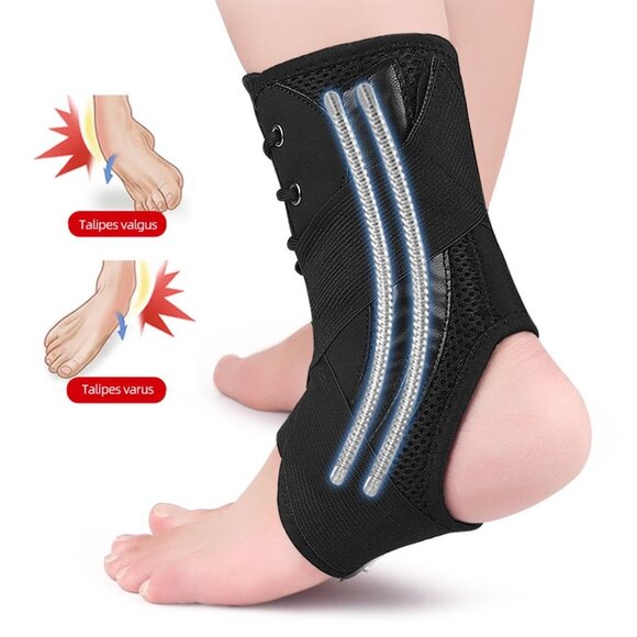 Ankle Brace Lace Up Compression Strap - Elastic Support & Adjustable Stabilizers - Picture 1 of 15